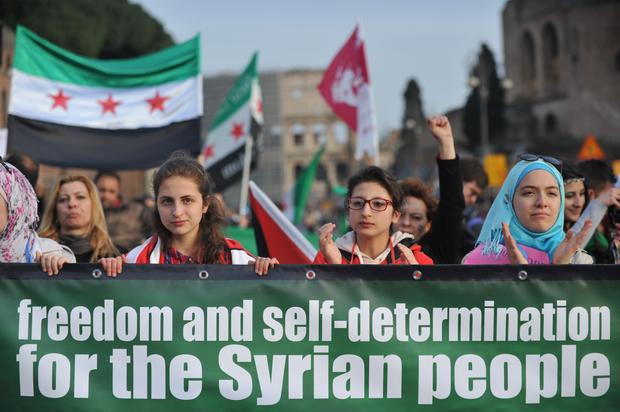 ITALY-SYRIA-CONFLICT-PROTEST
